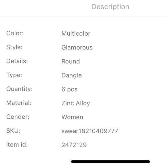 3 pcs Round Drop Earrings Golden Set Silver Green Brown - Picture 5 of 6